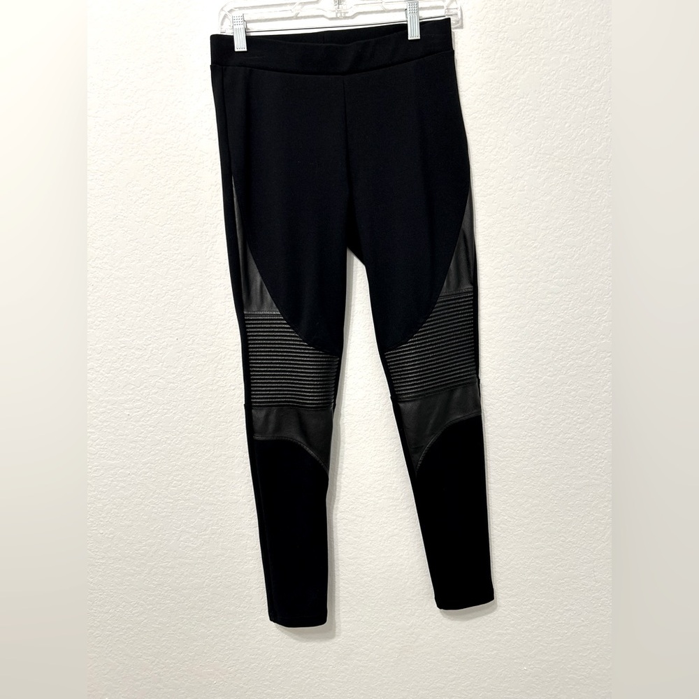 Black leather leggings